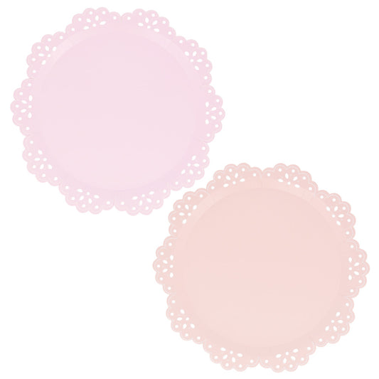 Dinner Plates - Broderie Anglaise Lace Multi