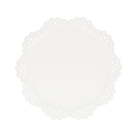 Side Plates - Broderie Anglaise Lace White