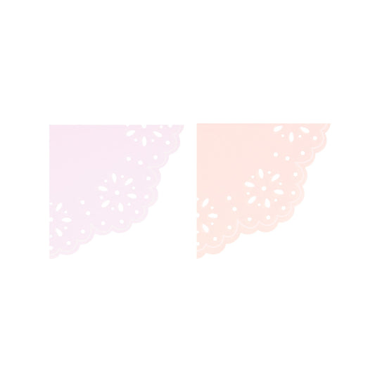 Small Napkins - Broderie Anglaise Lace Multi