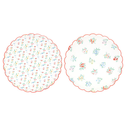Dinner Plates - Ditsy Posy - Scalloped