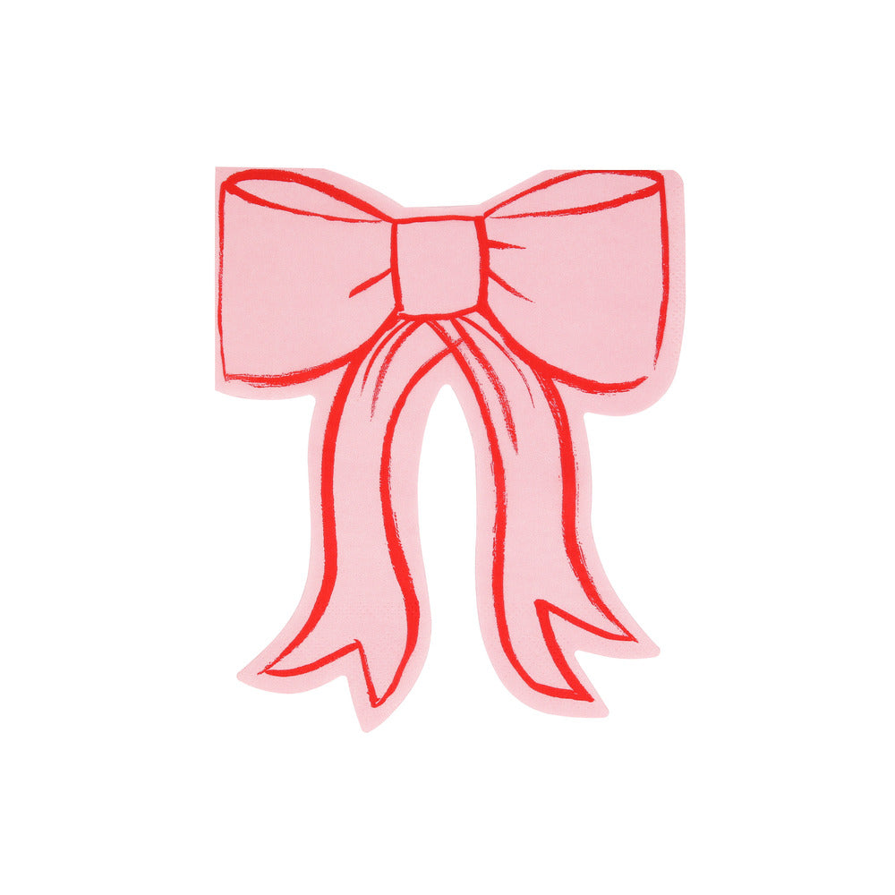 Shaped Napkins - Pink Bow