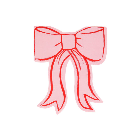 Shaped Napkins - Pink Bow