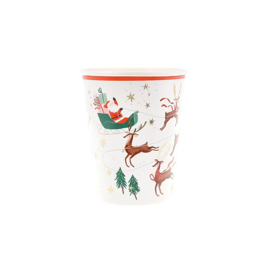 Santa, Sleigh & Reindeer Cups