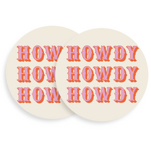 Howdy + Boot Scoot - Set of 4 Acrylic Coasters + Holder