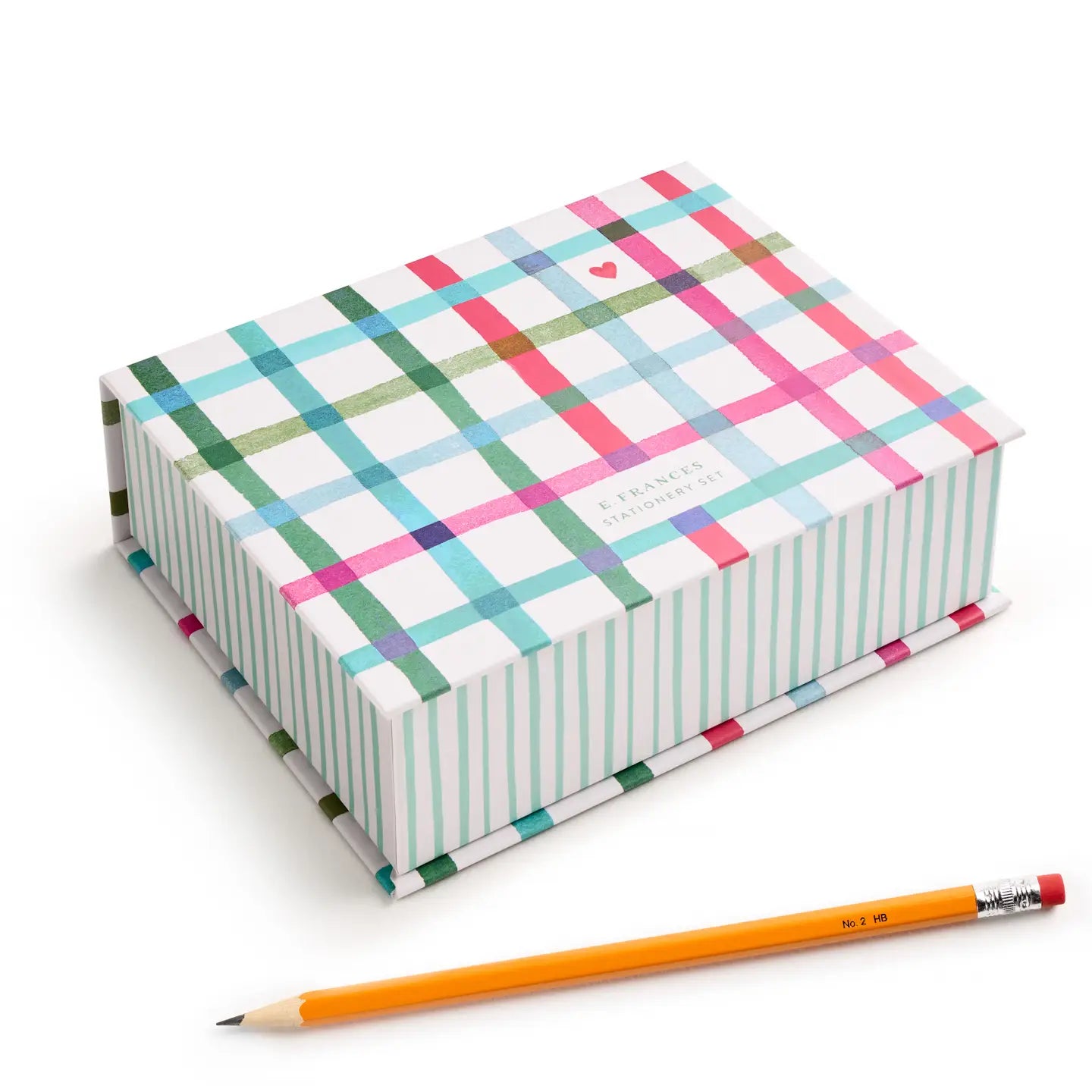 Happy Plaid Stationery Gift Box Set, 24 Pieces
