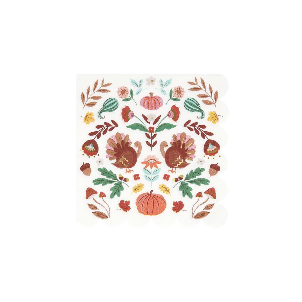 Folk Fall Small Napkins