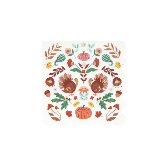 Folk Fall Small Napkins