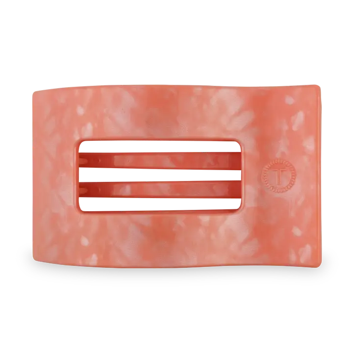 Large Flat Rectangle Hair Clip - Dreamsicle