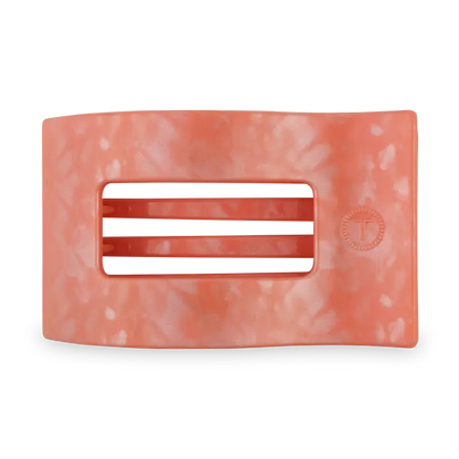 Large Flat Rectangle Hair Clip - Dreamsicle
