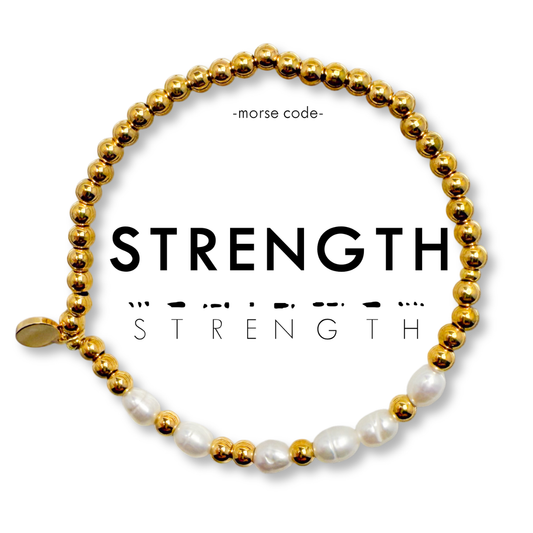 Waterproof Morse Code Bracelet - Strength