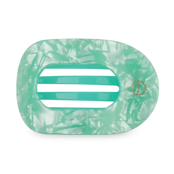 Medium Flat Round Hair Clip - Spring Splash
