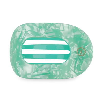 Medium Flat Round Hair Clip - Spring Splash