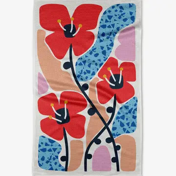 Dizzy Poppies Tea Towel