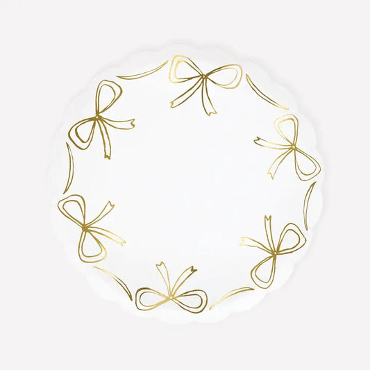 Side Plates - Gold Bow