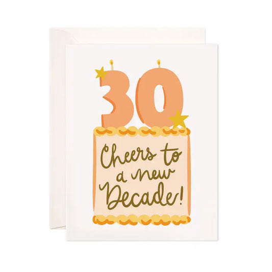 Thirty Cake Greeting Card