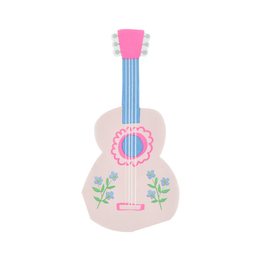 Shaped Napkins - Pink Guitar