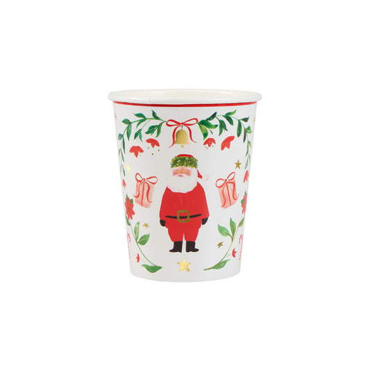 Foliage Santa Paper Cups