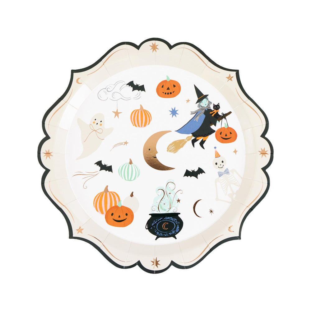 Side Plates Ornate Edge Halloween