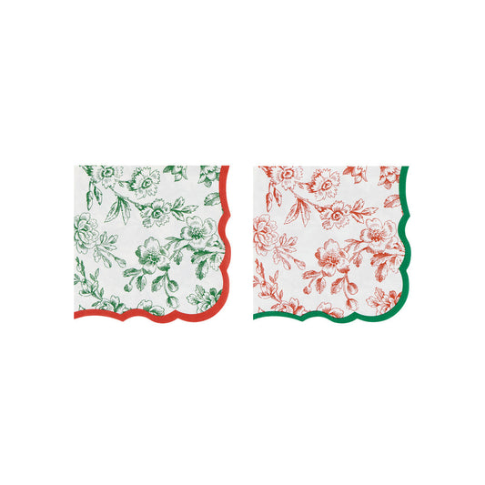 Toile De Jouy Christmas Small Napkins