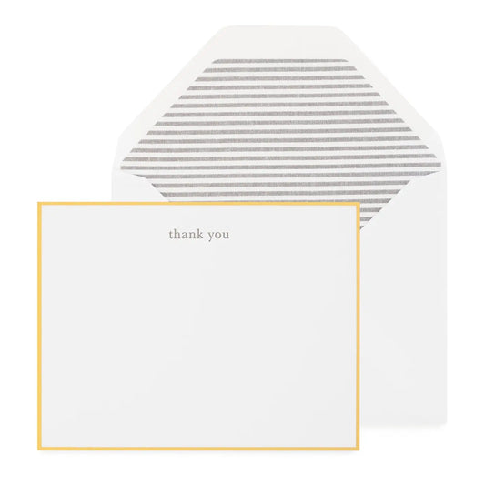 Note Set - Charcoal Ticking Stripe Thank You