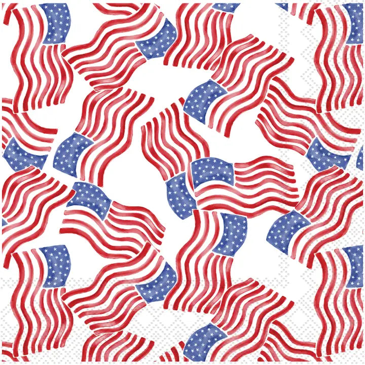 Cocktail Napkin - Stars & Stripes Allover