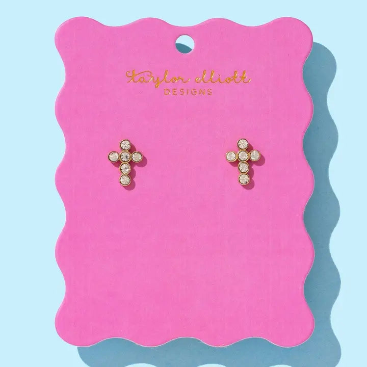 Stud Earrings - Crystal Stud - Faith