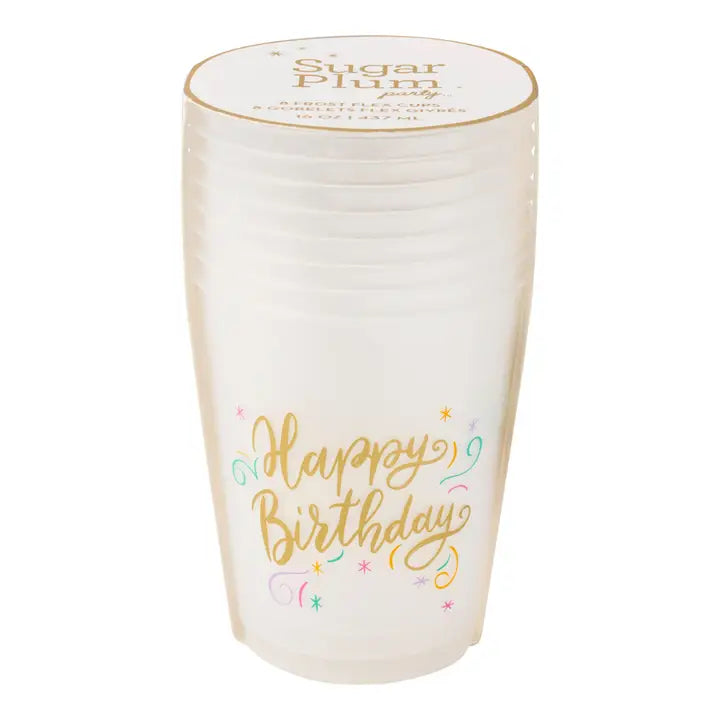 Frosted Cups - Happy Birthday