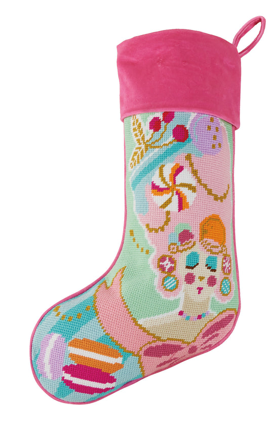 Embroidered Needlepoint Stocking - Marie Sweet