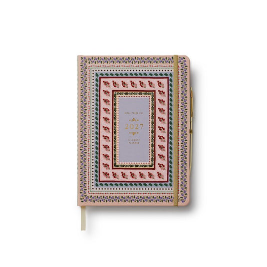 2027 12-Month Hardcover Planner with Pen - Paisley