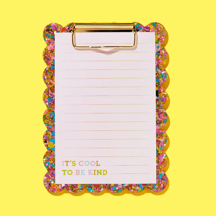 Happy Confetti Mini Clipboard with Notepad