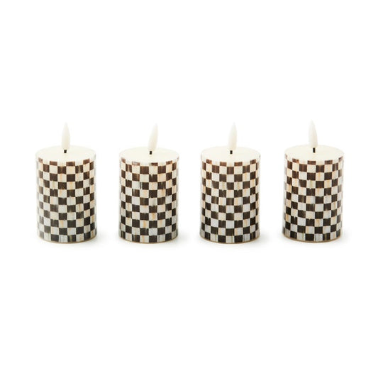 Flameless Votives - Courtly Check - Set of 4