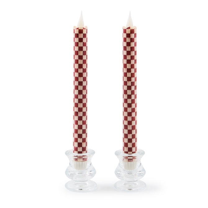 Check Flameless Dinner Candles - Cherry - Set of 2