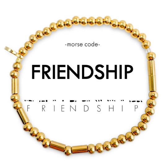 Waterproof Morse Code Bracelet - Friendship