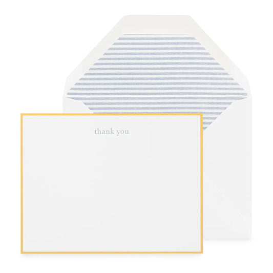 Note Set - Blue Ticking Stripe Thank You