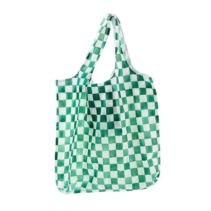 To Go Tote - Emerald Check