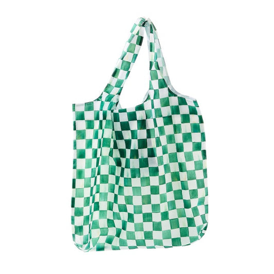 To Go Tote - Emerald Check