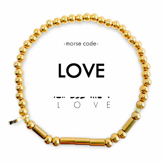 Waterproof Morse Code Bracelet - Love