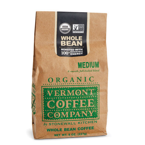 Organic Vermont Medium Whole Bean Coffee - 8 oz Bag