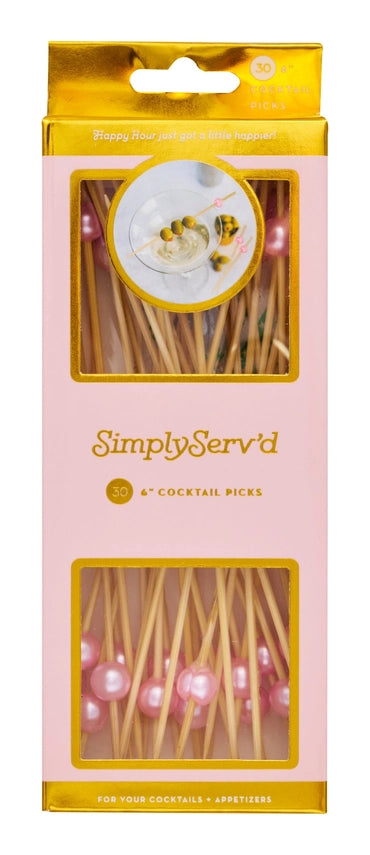 Large Party Pick, 30pk - Pearl Pink