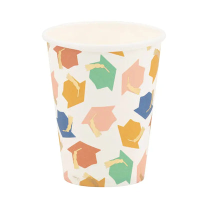 Colorful Graduation Caps Party Cups