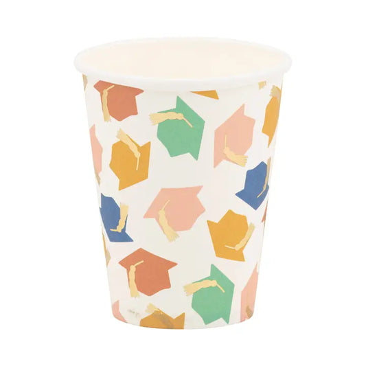 Colorful Graduation Caps Party Cups