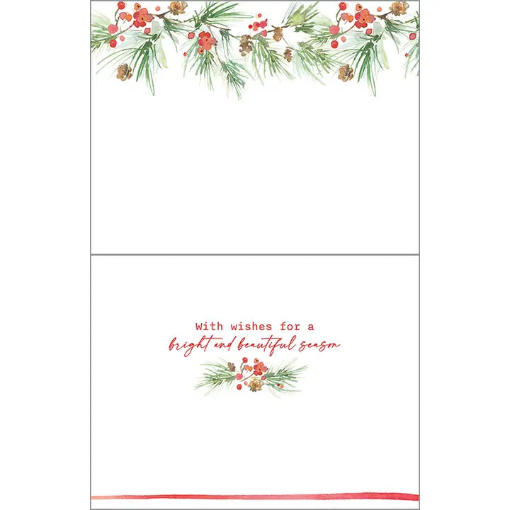 Boxed Christmas Cards - Cardinal On Pine