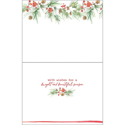 Boxed Christmas Cards - Cardinal On Pine