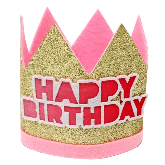 Felt Birthday Crown - Pink