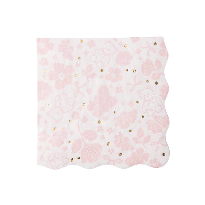 Dinner Napkins - Emma Bear Pink