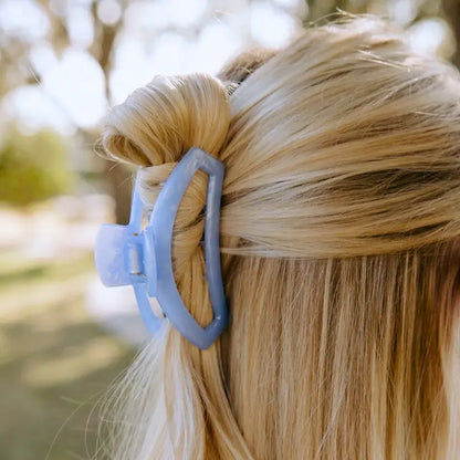 Medium Open Hair Clip - Blue Lagoon