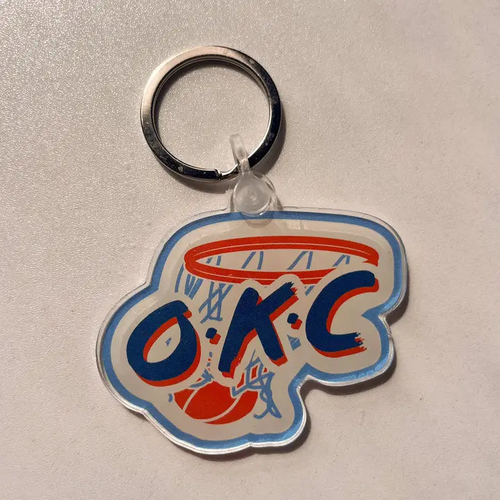 OKC Swish Thunder Keychain
