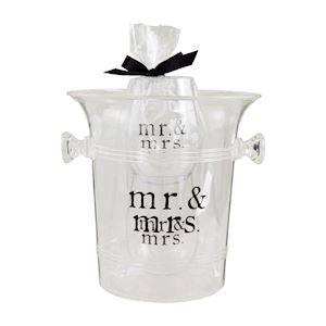 Mr. & Mrs. Ice Bucket & Glass Set