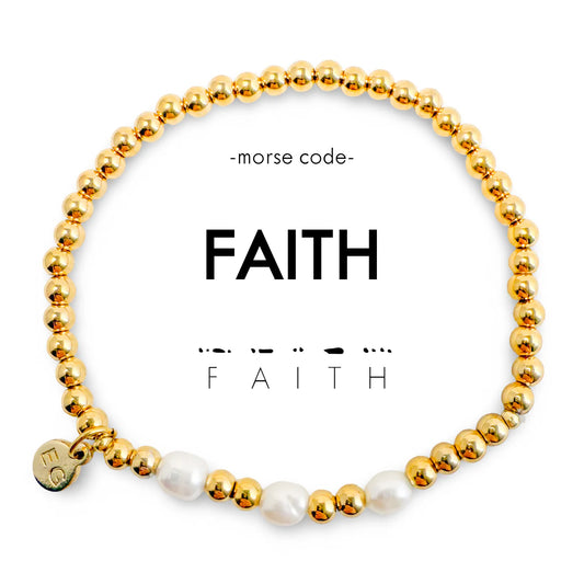 Waterproof Morse Code Bracelet - Faith