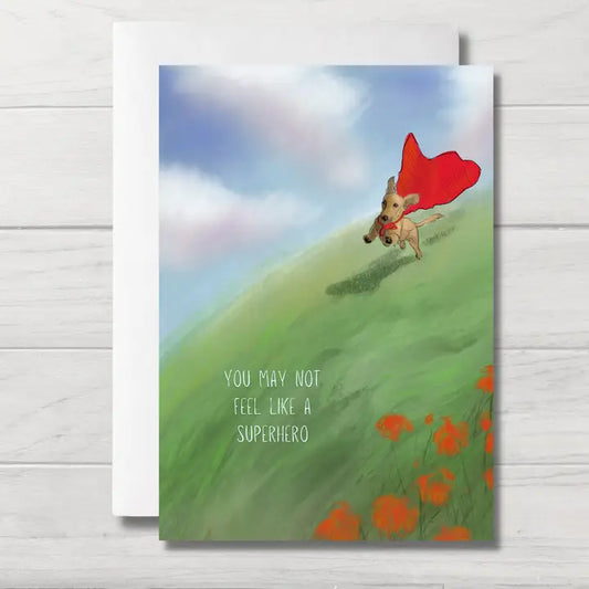 Dog Encouragement Card | Superhero